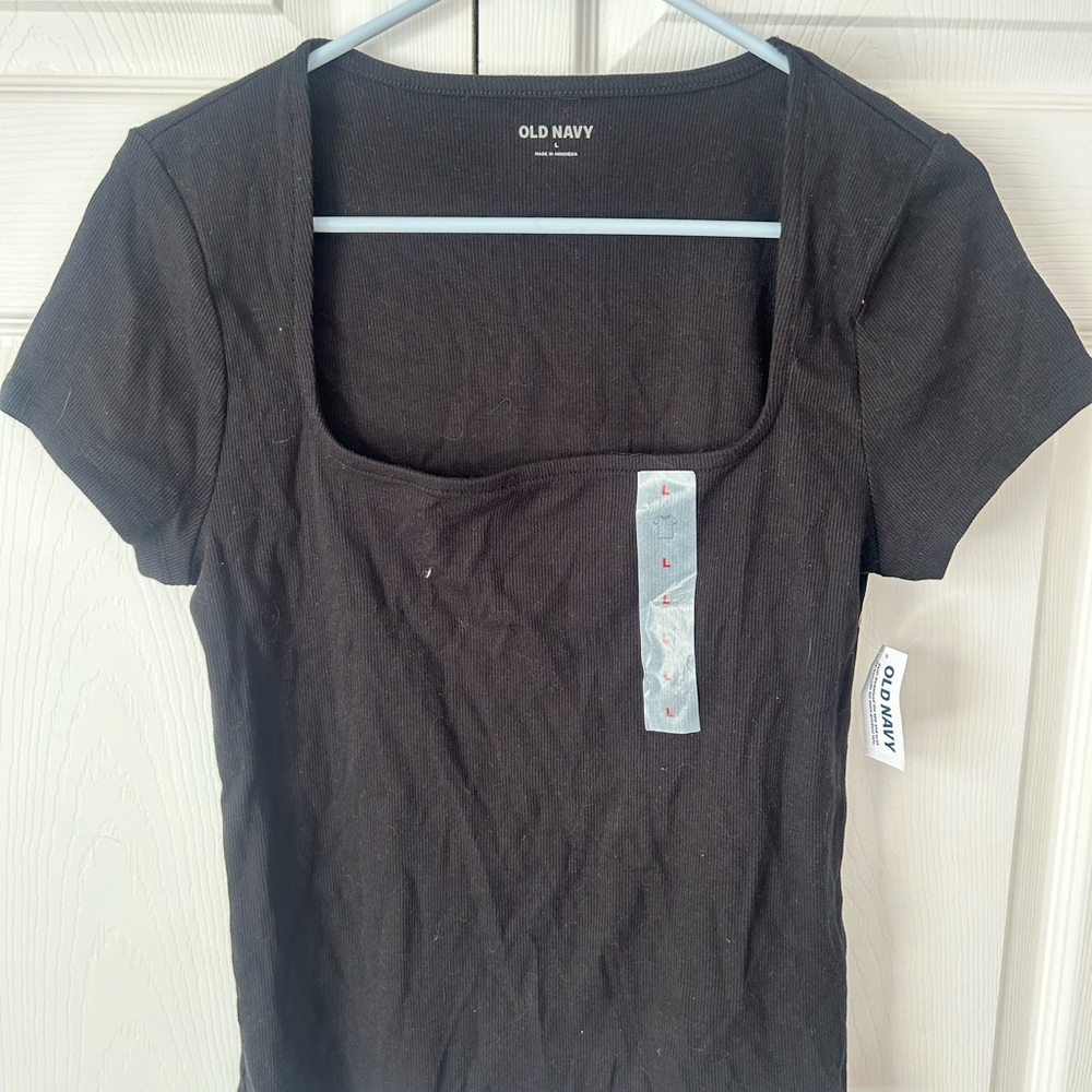 Old Navy Women's Black Short Sleeve Tee